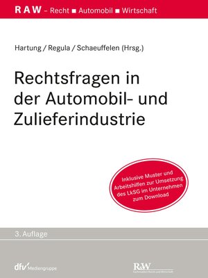 cover image of Rechtsfragen in der Automobil- und Zulieferindustrie